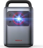 Išmanusis lazerinis projektorius "Nebula Cosmos Laser 4K", išmanusis lazerinis projektorius, automatinis geometrijos posūkio ištaisymas, "Dolby Audio", "Android TV 10.0", 2200 ANSI liumenų, 4K projektorius vakarėliams (restauruotas), juodas ir pilkas