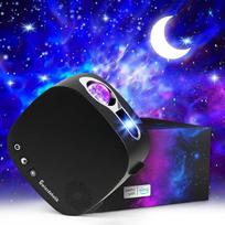 Išmanusis LED žvaigždėto dangaus projektorius, „Wi-Fi“ / valdymas per „Wi-Fi“, galaktikos projektorius, ūko efektas, suderinamas su „Alexa“ ir „Google Assistant“, žvaigždėto dangaus projektorius miegamajam ir vaikų kambariui, juodos spalvos
