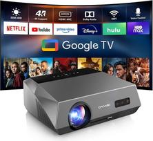 Išmanusis projektorius „4K Google TV“ su „WLAN“ ir „Bluetooth“, „Dolby Audio“, HDMI