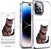 Išmanusis „NFC Ink Screen“ telefono dėklas „iPhone 13/14“, baltas | Nuotraukų perdavimas vienu paspaudimu, išmanusis, individualus „iPhone“ nuotraukų pritaikymas, „Always-On-Display“ telefono dėklas, 3,7 colio