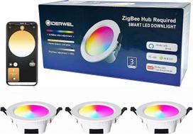 Išmanusis „ZigBee“ LED įleidžiamas prožektorius, reguliuojamo ryškumo RGB šiltos ir šaltos baltos spalvos įleidžiamas prožektorius
