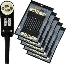 ISOLATECH GU10 lizdas su prijungimo dėžute LED energiją taupančios lemputės (maks. 250 V/2 A) Lemputės Namų įrengimas Lubų laikiklis Virtuvės vonios kambario lizdų priedai Pakuotė 50 vnt.