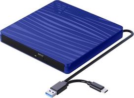 Išorinis DVD įrenginys, USB 3.0 ir Type-C, nešiojamas CD/DVD +/-RW įrašymo įrenginys, optinis diskas, išorinis DVD įrenginys, skirtas nešiojamiesiems kompiuteriams, asmeniniams kompiuteriams, stacionariems kompiuteriams, „MacBook“, „iMac“, „Windows 11/10/