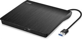 Išorinis DVD ir CD įrašymo įrenginys, „Cocopa“ išorinis USB 3.0 DVD/CD įrenginys, DVD-R, CD-RW, nešiojamas kortelių skaitytuvas, itin plonas išorinis diskų įrenginys, skirtas „Windows 98/ME/2000/XP/Vista/7/8/10“