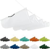Ištraukiamas tentas 1 x 3,5 m, nuo saulės apsaugantis ištraukiamas terasos tentas, komplekte su tvirtinimo virvėmis, skirtas stogui, sodui, žiemos sodui, baltos spalvos