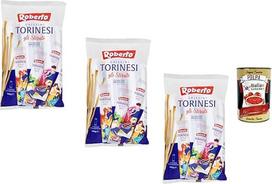 Itališkos gurmaniškos Grissini Torinesi duonos lazdelės 3 x 350 g atskirai supakuotos traškios itališkos duonos lazdelės užkandis Aperitif Antipasti laikymo pakuotė + itališka gurmaniška Polpa