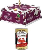 Italian Gourmet Dais Dolcesicilia Colomba Amarena, itališkas velykinis pyragas su cukruotomis Amarenos vyšniomis, 800 g + Italian Gourmet Polpa