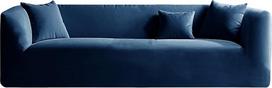 Įtempimo Chesterfield sofos dangtelis, Velvet Spandex sofos dangteliai, sofos dangtelis su sėdynės pagalvėlės dangteliu, neslystantis sofos apsauginis dangtelis su porankiu (mėlyna, sofa)