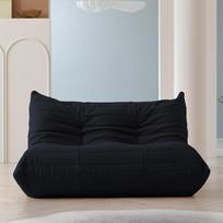 Jauki tinginių grindų sofa su Teddy Velvet Bean Bag Couch Stilingas židinys kėdė 2 sėdimos vietos Lounge Togo akcentas kėdė gyvenamasis kambarys miegamasis salonas biuras Twin dydis A