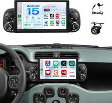JAWSEU 4 + 64GB automobilių radijas su ekranu ir „Bluetooth“ funkcija, skirtas „Fiat Panda“ (2013–2020 m.) modeliams. 2DIN, 7 colių automobilių radijas, palaikantis DAB+, navigaciją, „Wi-Fi“, 5G, FM, „Hi-Fi“, „CarPlay“, „Android“ bei valdymą per vairo my