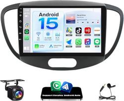 JAWSEU 4 + 64GB automobilių radijas su ekranu ir „Bluetooth“ funkcija, skirtas „Hyundai i10“ (2007–2013 m.) modeliams; 2DIN, 9 colių ekrano automobilių radijas, palaikantis DAB+, navigaciją, „Wi-Fi“, 5G, FM, „Hi-Fi“, „CarPlay“, „Android“; valdymas per au