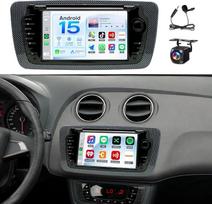 JAWSEU 4 + 64GB automobilių radijas su ekranu, skirtas „Seat Ibiza 6J“ (2009–2013 m.) | 2DIN 7 colių automobilių radijas, palaikantis DAB+, navigaciją, WLAN, 5G, FM, Hi-Fi, „CarPlay“, „Android“, valdymą per vairo mygtukus, „Bluetooth“, „Android 15“