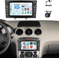 JAWSEU 4+64GB automobilių radijas su ekranu, skirtas „Peugeot 308“ ir „408“ (2007–2015 m.) | 2DIN, 7 colių automobilių radijas, palaikantis DAB+, navigaciją, „Wi-Fi“, 5G, FM, Hi-Fi, „CarPlay“, „Android Auto“, valdymą per vairą, „Bluetooth“ ir „Android 15