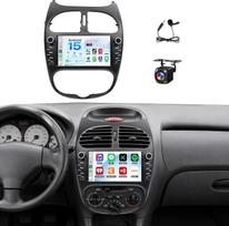 JAWSEU 4+64GB automobilių radijas su ekranu, skirtas „Peugeot 206“ ir „206cc“ (2000–2008 m.) | 2DIN 7 colių automobilių radijas, palaikantis DAB+, navigaciją, „Wi-Fi“, 5G, FM, Hi-Fi, „CarPlay“, „Android Auto“, valdymą per vairą, „Bluetooth“ ir „Android 1