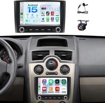 JAWSEU 4+64GB automobilių radijas su ekranu, skirtas „Renault Megane 2“ (2002–2008 m.) | 2DIN 7 colių automobilių radijas, palaikantis DAB+, navigaciją, „Wi-Fi“, 5G, FM, „Hi-Fi“, „CarPlay“, „Android Auto“, vairo valdymą, „Bluetooth“ ir „Android 15“