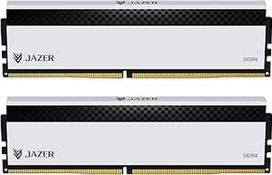JAZER DDR4 RAM 32GB (2x16GB) 3200MHz CL18, XMP 2.0 Overclocking, 1.35V UDIMM staliniams kompiuteriams skirta atmintis, aukštos kokybės žaidimų atmintis - balta