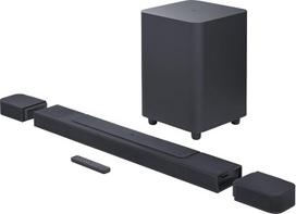 JBL Bar 1000 – 7.1.4 kanalų garso juosta, skirta namų kino garso sistemai – su nuimamais erdvinio garso garsiakalbiais, „MultiBeam“, „Dolby Atmos“ erdvinio garso technologija ir „DTS:X“ – juodos spalvos, su Jungtinės Karalystės kištuku (G tipo)