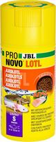 JBL Pronovo Lotl Grano, pagrindinis maistas 3–10 cm ilgio aksolotlams, dozatorius su spaudimu, žuvų maisto granulės, dydis S, 100 ml