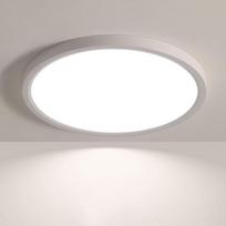 JDONG 54 W LED lubinis šviestuvas, plokščias, ypač plonas, apvalus lubinis šviestuvas, 4000 K, skersmuo 50 cm, baltas, plokščias lubinis šviestuvas