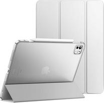 JETech dėklas "iPad Pro" 11 colių M5/M4 2025/2024 (6/5 kartos), plonas stovas, kieta nugarėlė, išmanusis dangtelis su automatinio budėjimo/užmigimo funkcija (sidabrinis)