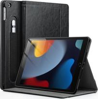 JETech dėklas "iPad" 10,2 colių 9/8/7 kartos (2021/2020/2019) su pieštuko laikikliu, daugiaanglis stovas, minkštas TPU apsauginis dėklas su automatinio budėjimo/užmigimo funkcija (juodas)