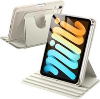 JETech sukamas dėklas "iPad mini" (A17 Pro, 2024 modelis, 7-oji karta) / "mini 6" (2021 modelis, 6-oji karta) su pieštuko laikikliu, apsauginis dėklas, stovas, skaidri nugarėlė (poliarinė žvaigždė)