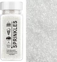 JGFWAT Sprinkles, 100 g cukraus kristalų, valgomieji pabarstukai, kepimo tortų papuošimai, ledo priedai ir sausainių puošyba, vestuvių gimtadienio vakarėlio, Helovino ir Kalėdų priedai (balti)