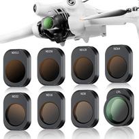 JJC ND&CPL filtrų rinkinys, suderinamas su DJI Mini 4 Pro, 8 pakuotės CPL ND8 ND16 ND32 ND64 ND128 ND256 ND512 poliarizacinių filtrų rinkiniai, suderinami su DJI Mini 4 Pro dronų objektyvų priedais