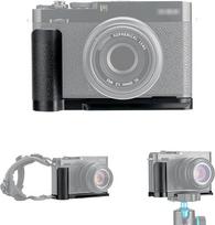 JJC „Metall“ rankenos greito keitimo plokštelė L, laikiklis, skirtas „Fujifilm X-E4“ (XE4), pakeičia „Fuji MHG-XE4“ rankeną | Aliuminio lydinys su mikropluošto danga, baterijos ar atminties kortelės keitimas be išardymo, tvirtinamas prie riešo dirželio