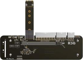 JMT M.2 M Key NVMe išorinė vaizdo plokštė, 32GB, „Full Speed“, su PCIe 3.0 x4 jungiamuoju kabeliu, skirtas vaizdo plokštėms 1660+ (50 cm, R43SG)