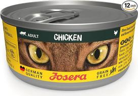 JOSERA drėgnas maistas su vištiena (12 x 85 g) | Suaugusiesiems | Aukščiausios kokybės drėgnas maistas suaugusioms katėms | Vištiena | Su lašišų aliejumi | Be grūdų | Prieš šlapimo takų akmenų susidarymą ir plaukų kamuoliukus | Visavertis maistas | Pakuot