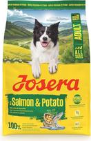 JOSERA Adult Salmon & Potato (1 x 3 kg) | Aukščiausios kokybės sausas maistas suaugusiems šunims (taip pat ir senjorams) | Monoproteinai - 100 % lašišos | Mažai baltymų | Be grūdų | Šunų maistas | Pakuotė po 1 vnt.
