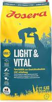 JOSERA Light & Vital (1 x 12,5 kg) | Suaugusiems šunims | Aukščiausios kokybės sausas maistas suaugusiems šunims | Paukštiena ir žirniai | Mažai riebalų ir daug baltymų svoriui kontroliuoti | Be kviečių | Šunų maistas | Pakuotė po 1 vnt.