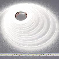 JOYLIT 24 V LED juosta, 5 m, 5000 K, dienos baltumo spalva, 238 LED/m, IP67, CE, UL PRO, 2750 LM/m, itin ryški, CRI 92+, reguliuojamo ryškumo lauko LED juosta, 2835 SMD didelio tankio šviesos juosta, 13 750 liumenų, 120 W, skirta gyvenamiesiems, komercini