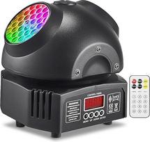 Judamosios galvutės RGBW LED DJ scenos šviesos su 11 kanalų DMX valdymu ir garso aktyvacija, skirtos vakarėliams, namams, KTV ir barams