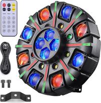 Judančios galvutės LED diskotekos šviesos šventinė lempa, RGBW scenos apšvietimas su nuotolinio valdymo pultu | DMX512 (26 kanalai), garso valdomas DJ apšvietimas, diskotekos šviesos lempa, skirta KTV, diskotekoms, vestuvėms, klubams, gimtadieniams, scena