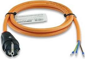Jungiamasis kabelis 230 V/16 A IP44 PUR H07BQ-F 3 x 2,5 mm² su kietu guminiu kištuku / laisvu galu 1 m