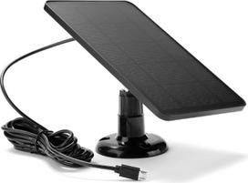 Juodas plastikinis saulės kolektorius, skirtas lauko apsaugos kameroms, USB saulės kolektorius, skirtas vaizdo stebėjimo kamerų monitorių maitinimui
