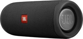 Juodas „JBL Flip 5“ „Bluetooth“ grotuvas – atsparus vandeniui nešiojamas garsiakalbis su nuostabiu garsu – iki 12 valandų belaidžio muzikos grojimo