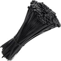 Juodos plastikinės kabelio juostos, reguliuojamos kabelio juostos, kabelio juostos, juodos, patvarios, pagamintos iš tvirto nailono, aukštos kokybės, savaime užsifiksuojančios, ilgos kabelio juostos (1 vnt.), 3,6 x 250 mm