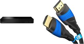 Juodos spalvos "Panasonic" DP-UB154EG-K Ultra HD "Blu-ray" grotuvas (HDR10+ ir KabelDirekt - 8K/4K HDMI kabelis - 1
