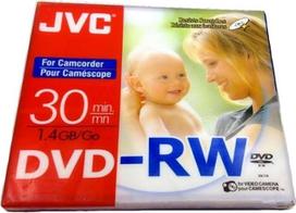 JVC 30 min. 1,4GB DVD-RW diskas (1 pakuotė)
