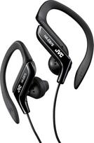 JVC HA-EB75-BN-U sportinės ausinės su ausų spaustukais – apsauga nuo purslų (IPX2), juodos spalvos
