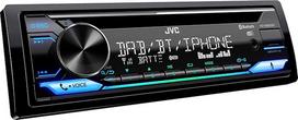JVC KD-DB922BT CD automobilinis radijas su DAB+ ir "Bluetooth" laisvų rankų įrangos rinkiniu (USB, AUX-In, 3 x išankstinis išėjimas 2,5 V, "Amazon Alexa", garso procesorius, 4 x 50 W, VAR apšvietimas)