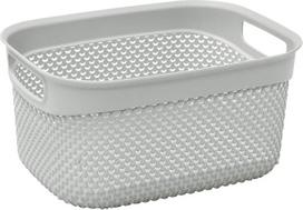 JVL 6,6 litro talpos plastikinis lašelių formos daiktų laikymo krepšys – pilkos spalvos – vieno dydžio – 15 x 29 x 22 cm