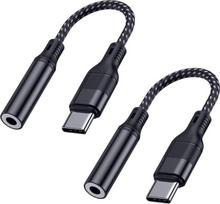 JZK USB-C į 3,5 mm lizdą adapteris, USB-C į „Aux“ skaitmeninio garso ausinių adapteris su aukštos raiškos DAC mikroschema, skirtas „iPhone 15 Pro“/„Max“, „Samsung Galaxy S24“/„S23“, „Pixel 3“ ir „iPad Pro“