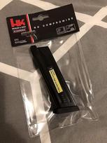 K & H H&K Umarex Airsoft VP9 šovinių dėklas, juodas metalinis, „Green Gas“ tipo, 6 mm BB šratukai | Juodas, vieno dydžio