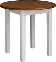 k koma Apvalus pušies stalas 90 cm Medinis virtuvės stalas Solid White Honey Country House Style (Ąžuolas)