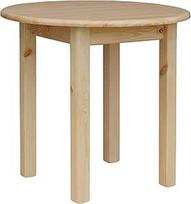 k koma Apvalus pušies stalas su stalčiumi, valgomojo stalas, virtuvės stalas, restorano masyvas, lakuota pušis (70 cm)