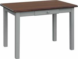 k koma Pilkas valgomojo stalas su stalčiumi, virtuvės stalas, pušies masyvo mediena, gamintojo riešutas (70 x 100)